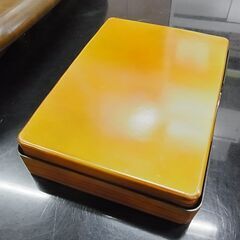 硯箱　書道具　書道用品　ケース　木目調の画像