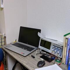 【中古品・価格交渉ＯＫ】書棚付きデスク 約 幅90×奥行50×高さ84cmの画像