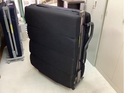 【リサイクルサービス八光　田上店　配達・設置OK】ニトリ　6段階調整　リクライニング　折りたたみベッド　ブラック