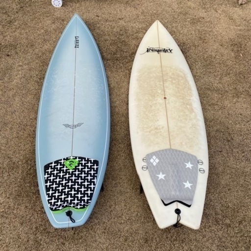 サーフボード　中古　2枚　一枚はリペア跡有ります