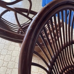 籐の回転椅子 | ２脚セットの画像