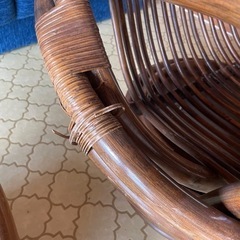 籐の回転椅子 | ２脚セットの画像