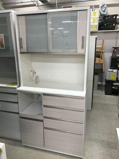 レンジボード ニトリ ポスティア 100KBWH 幅100×奥行50×高さ206cm ※クリーニング済み