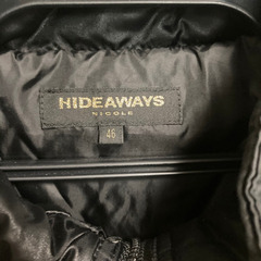 状態良！HIDEAWAYS ダウンジャケット　ブラック　ジャンパーMの画像