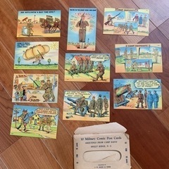 military comic post card