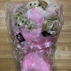 ピンクのくまブーケ