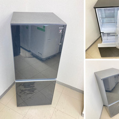 【地域限定送料無料】中古家電2点セット SHARP 冷蔵庫137L+AQUA洗濯機6kg