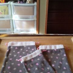 フリース素材ハート柄❤️３点セット100円‼️