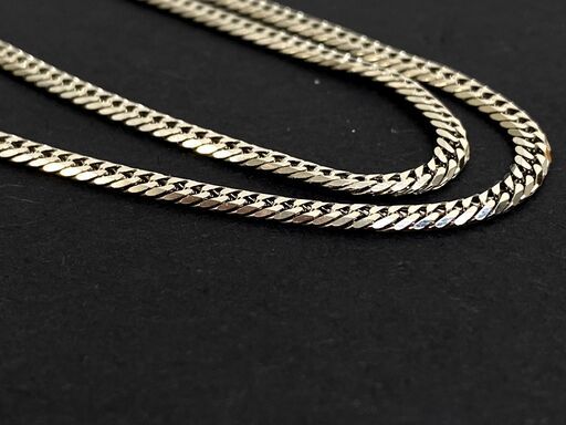 【極美品】Pt850 喜平 6面W ダブル ネックレス 12.1ｇ 46cm メンズ レディース