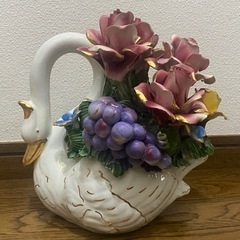 Amazon.co.jp: イタリア製 バラ 陶花 両手付 小 花瓶