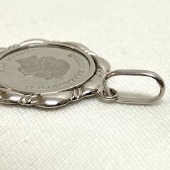 【極美品】Pt9995/Pt850 コインペンダント トップ ツバルホース 1/10oz メンズ レディースの画像