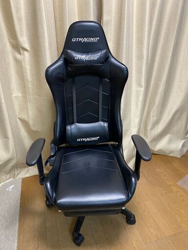 Gtracing ゲーミングチェア オットマン付き　GT901BLACK