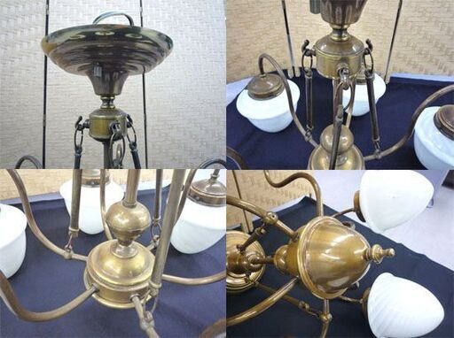 レトロ KOIZUMI 白熱灯器具 6灯 アイアン シャンデリア風 天井照明器具 リビング AA-86223 コイズミ 点灯OK 札幌市手稲区