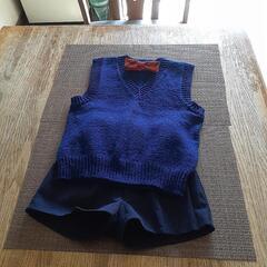 フォーマルズボン、蝶ネクタイ、ベスト