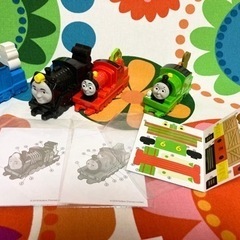【値下】 トーマス ハッピーセット 2019 ６個セット シール未使用 連結 ハロルド無し の画像