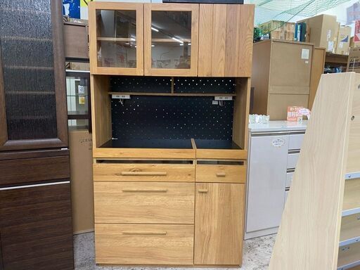 【愛品館 江戸川店】オクタ キッチンボード 食器棚 ID:151-007289-007