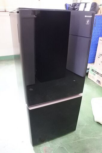 SHARP 19年式 SJ-GD14E-B 137L 冷蔵庫 ガラストップ 単身サイズ エリア格安配達 2*5