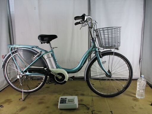 B711★整備済み　中古電動自転車　BS　アシスタ　ライトブルー　バッテリー新品8.9Ah★【24インチ】