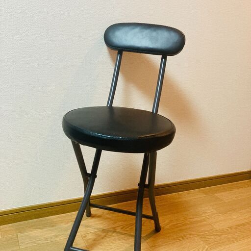 [幅30cm]  折りたたみチェア ボンベイ  折り畳み  椅子  ニトリ ブラック