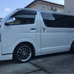 200系 ハイエース専用 アルミホイール JWL-T 対応 18インチ 深リム タイヤ付きの画像