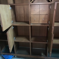 🎉【処分値下げ2024.10.19】府中家具 マルケイ木工 飾り棚 本棚 書類棚の画像