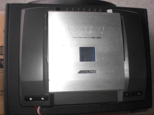 アルパイン　ＡＬＰＩＮＥ　ＴＹＰＥ　Ｒ１２　６００Ｗ　ウーハーＢＯＸ　ＭＲＤ－Ｍ６０５　アンプ付き