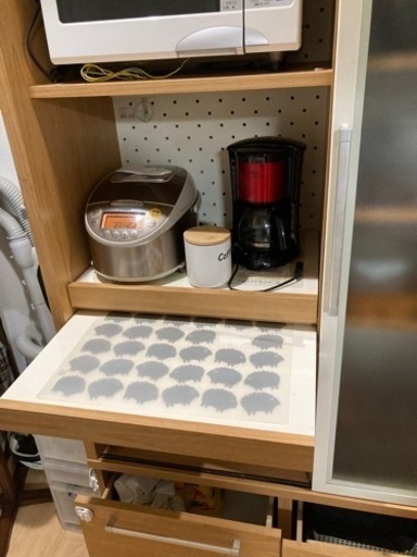 ⭐️美品⭐️食器棚引き棚２段つ付き