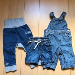 80 90 95 6-12month 12-18month ズボン　オーバーオール　9枚！！の画像