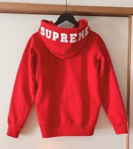 SUPREME 赤 ジップアップパーカー XL