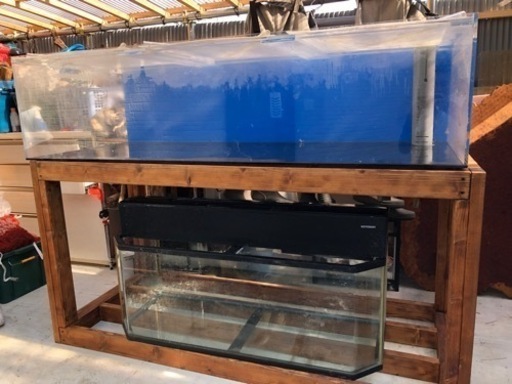 (現在お取り引き中)1800×750×450 アクリルオーバーフロー水槽