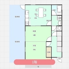 敷礼初月家賃なし　ペット可住みながらDIY可　三条戸建賃貸　屋根付駐車場2台　駐車場からキッチン直通ドア有 - 三条市