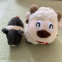 ひつじ　イノシシ　ぬいぐるみ　2体