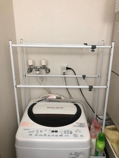 ランドリーラック 二段 白色
