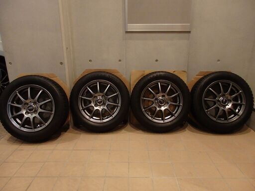 【引取り限定】アルミホイール付きスタッドレスタイヤ（ﾌﾞﾘﾁﾞｽﾄﾝ　ﾌﾞﾘｻﾞｯｸ VRX2 155/65/R14）