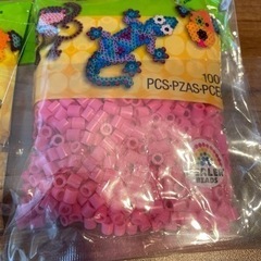 アイロンビーズ　ピンク＆黄色の画像