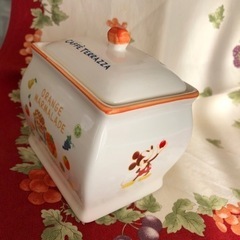 [済] 陶器の小物入れ(ミッキー&ミニー)