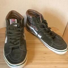 vans sk8-hi グリーン チェック 90's ビンテージ...