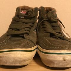vans sk8-hi グリーン チェック 90's ビンテージ　28.5cm 岐阜市近郊配達OKの画像