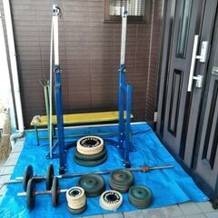最終お値下げです。バーベルセット　トレーニング器具バーベル、ダン...