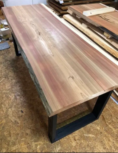 値下げ 大特価 W190サイズ 天然無垢 一枚板ダイニングテーブル 近場配送無料