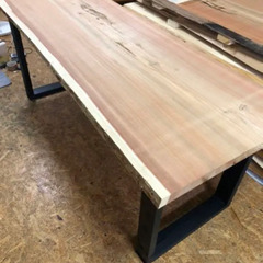 値下げ 大特価 W190サイズ 天然無垢 一枚板ダイニングテーブル 近場配送無料の画像