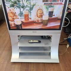 【リサイクルショップどりーむ天保山店】●102●　パナソニック　３７V型デジタルハイビジョンプラズマTV　2006年製　TH-37PX60　※専用ガラスTV台付き