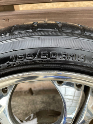 15インチ　タイヤ　ホイール　タイヤ　バリ山