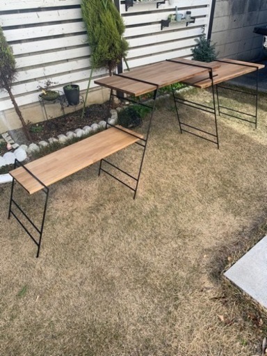 アイアンテーブル　キャンプ　キッチン