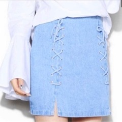 【新品】レディース　デニム　ミニスカート　Lサイズ　5枚セットの画像