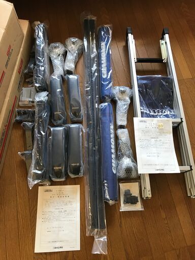 三菱デリカスペースギアシャモニー　純正スキーキャリアセット、ルーフタラップセット未使用
