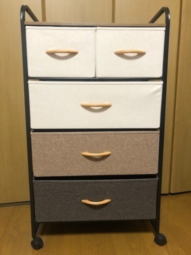 衣装ケース　棚　木目調　ブラウン