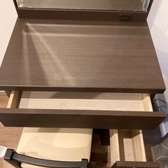 ドレッサー　コンパクト　ブラウンの画像