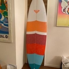 ロキシー サーフボード 6.4ft リーシュコード ワックス ニットケース付
