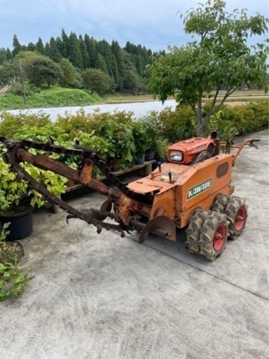 富山県射水市より 引き取り限定 カワベ F-20AL ポートレンチャー 自走式 溝堀機 現状渡し